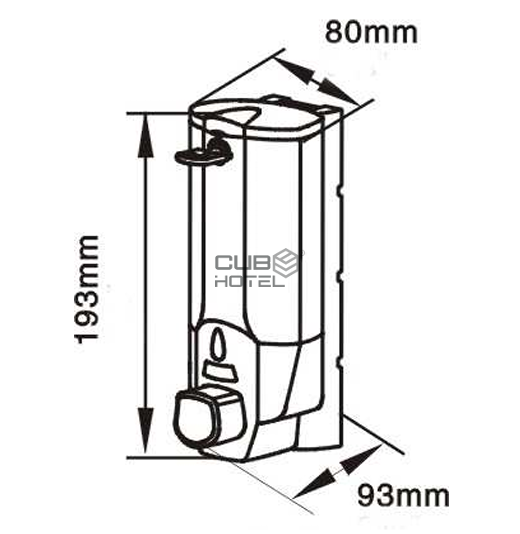 Dosificador Manual de Jabón 0.4L ABS Gris